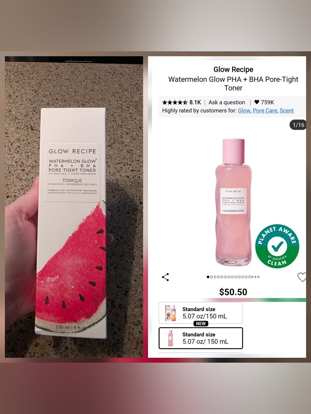 Glow Recipe Pink Watermelon Glow PHA + BHA Toner